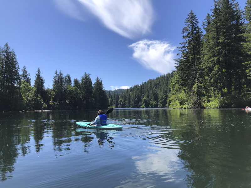 Kathryn Kayaking at Estacada Lake