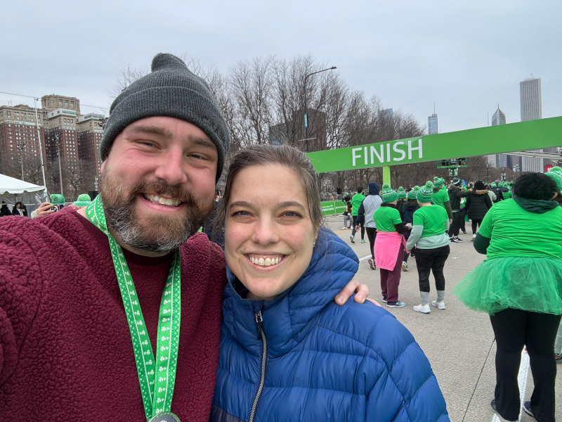 At the Finish Line of the Shamrock Shuffle