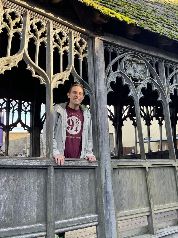 Matt at the Harry Potter Studio in London