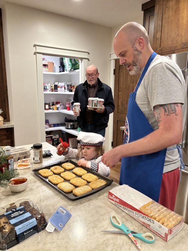 Ron and Niece Making Breakfast