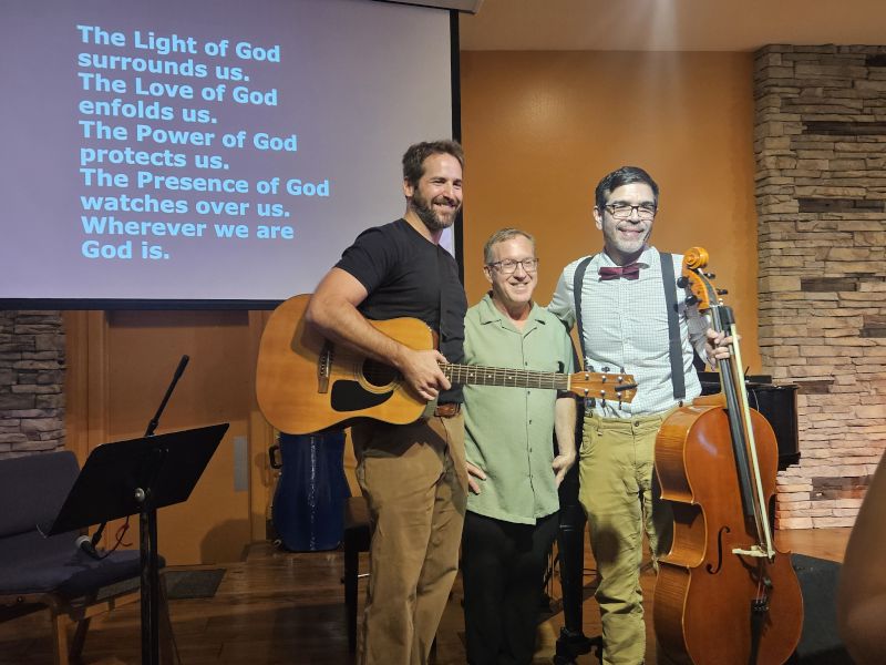 Stephen Playing Cello at Church