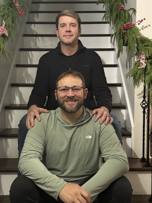 Sitting On Our Staircase During Our Family Christmas Dinner