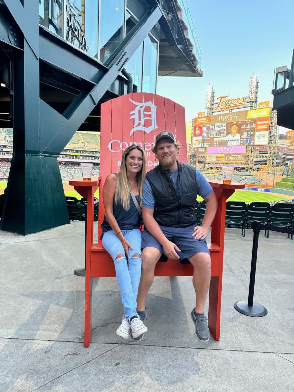 At the Detroit Tiger's Baseball Game