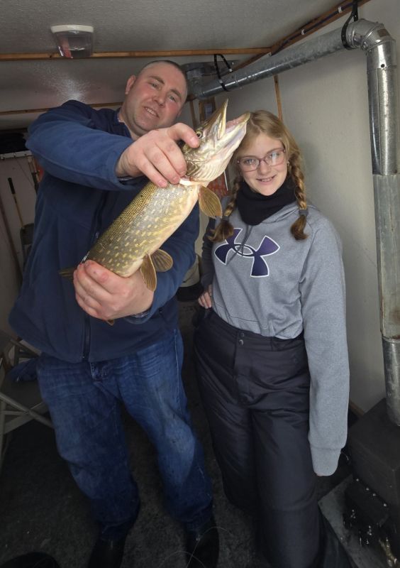 Bob and Our Niece Got a Big One Ice Fishing 